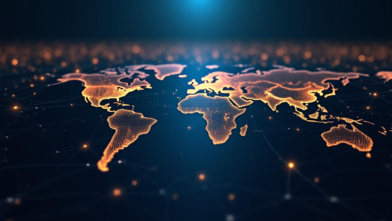 Abstracte weergave van een verbonden en ethische supply chain